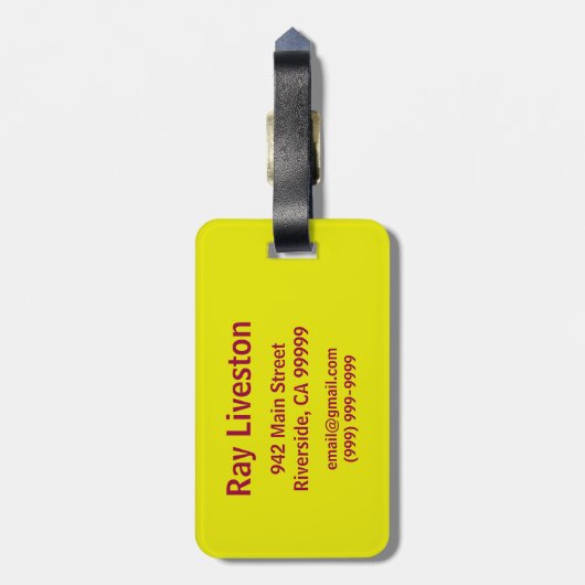 Batman | Old School Logo Gepäckanhänger (Rückseite vertikal)