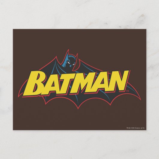 Batman | Old School Logo Postkarte (Vorderseite)