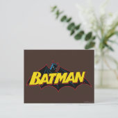 Batman | Old School Logo Postkarte (Stehend Vorderseite)