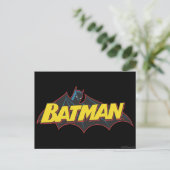 Batman | Old School Logo Postkarte (Stehend Vorderseite)