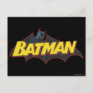Batman   Old School Logo Postkarte