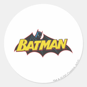 Batman   Old School Logo Runder Aufkleber