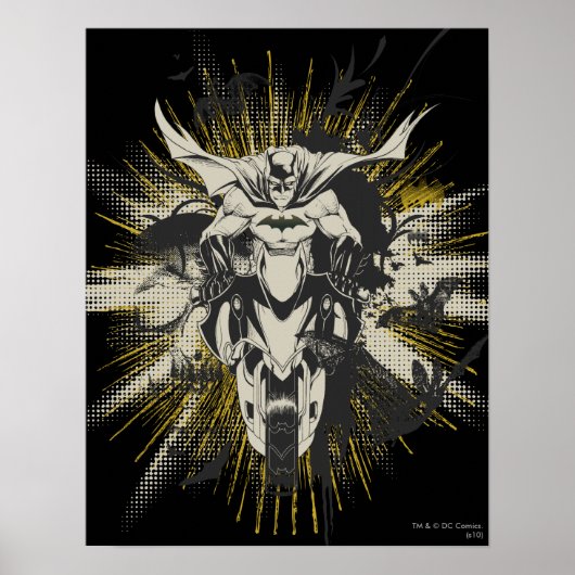 Batman on Bike Poster (Vorne)