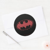 Batman | Oozing Red Bat Logo Runder Aufkleber (Umschlag)