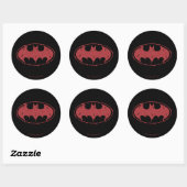 Batman | Oozing Red Bat Logo Runder Aufkleber (Blatt)