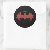 Batman | Oozing Red Bat Logo Runder Aufkleber (Tasche)