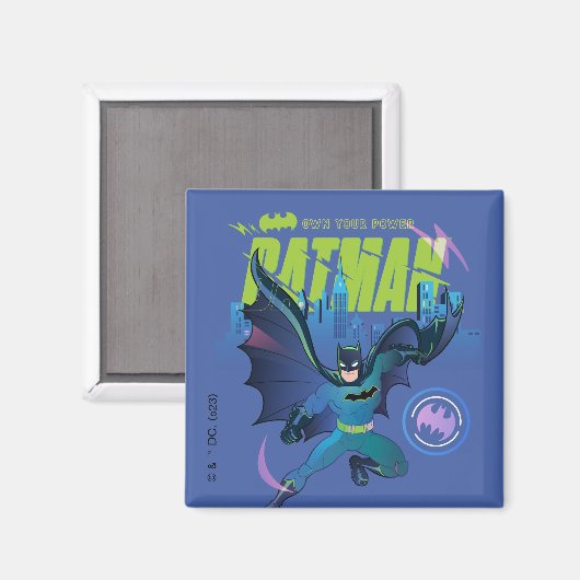 Batman "Own Your Power" City Graphic Magnet (Vorderseite/Rückseite)
