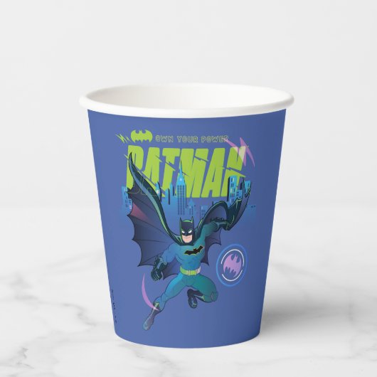 Batman "Own Your Power" City Graphic Pappbecher (Vorderseite)