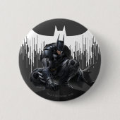 Batman Perched auf einer Säule Button (Vorderseite)
