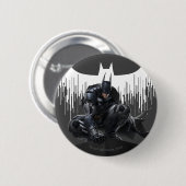 Batman Perched auf einer Säule Button (Vorne & Hinten)