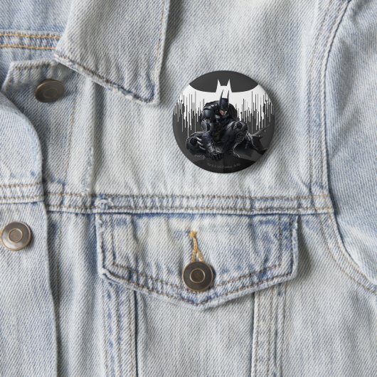 Batman Perched auf einer Säule Button (Beispiel)