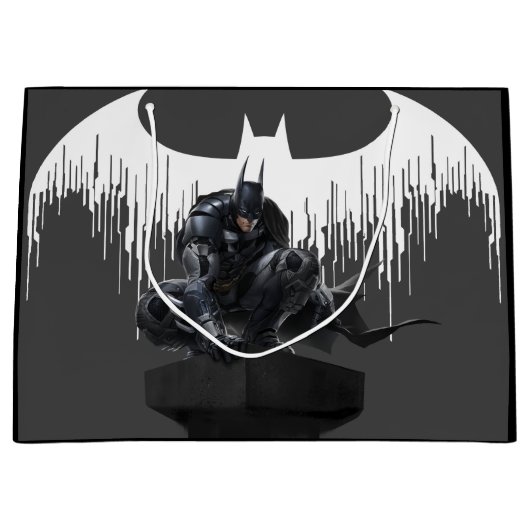 Batman Perched auf einer Säule Große Geschenktüte (Vorderseite)
