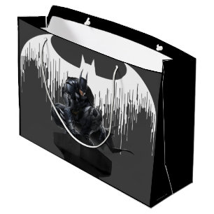 Batman Perched auf einer Säule Große Geschenktüte