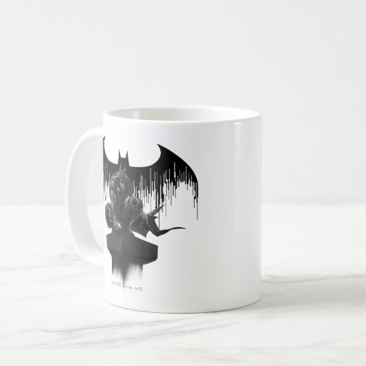 Batman Perched auf einer Säule Kaffeetasse (Vorderseite Links)