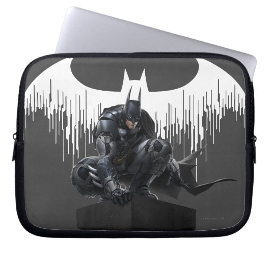 Batman Perched auf einer Säule Laptopschutzhülle (Vorderseite)