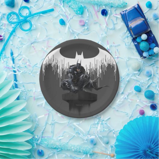 Batman Perched auf einer Säule Pappteller (Party)