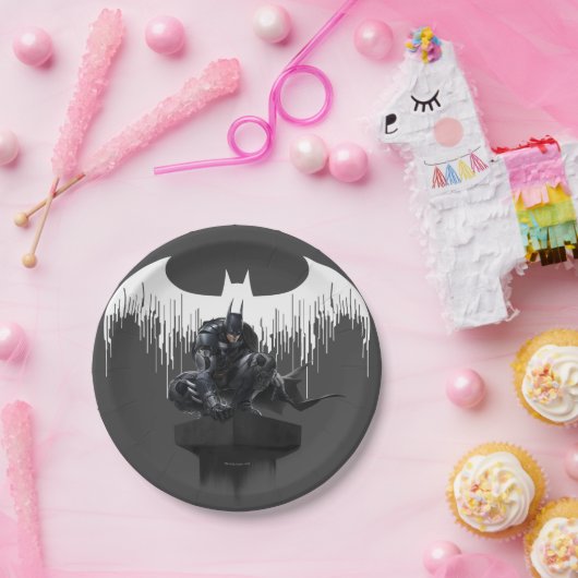 Batman Perched auf einer Säule Pappteller (Party)