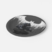 Batman Perched auf einer Säule Pappteller (Schrägansicht)