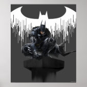 Batman Perched auf einer Säule Poster (Vorne)