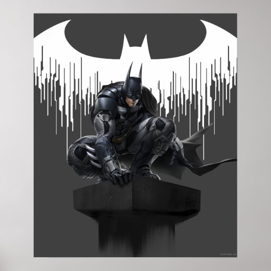 Batman Perched auf einer Säule Poster (Vorne)