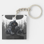 Batman Perched auf einer Säule Schlüsselanhänger (Rückseite)