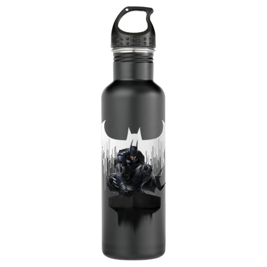 Batman Perched auf einer Säule Trinkflasche (Vorderseite)