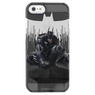 Batman Perched auf einer Säule Durchsichtige iPhone SE/5/5s Hülle