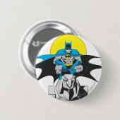 Batman Perches auf Stone Lion Button (Vorne & Hinten)