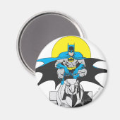 Batman Perches auf Stone Lion Magnet (Vorderseite/Rückseite)