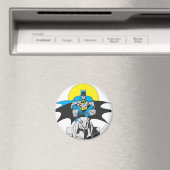 Batman Perches auf Stone Lion Magnet (In Situ (Geschirrspüler))