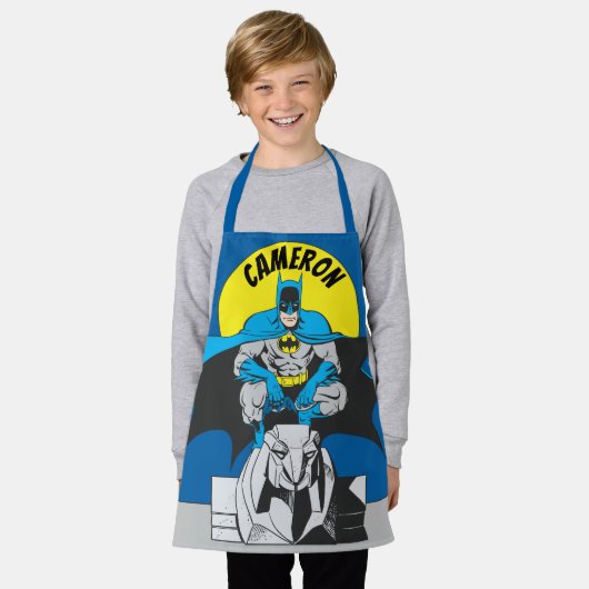 Batman Perches auf Stone Lion Schürze (Getragen)
