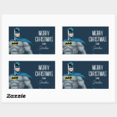 Batman Protector | Frohe Weihnachten Rechteckiger Aufkleber (Blatt)