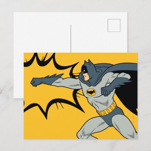 Batman Punch Postkarte (Vorne/Hinten)