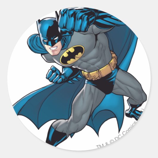 Batman Punch Runder Aufkleber (Vorderseite)