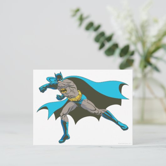 Batman Punching 2 Postkarte (Stehend Vorderseite)
