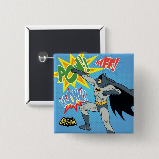 Batman Punching Graphic Button (Vorne & Hinten)