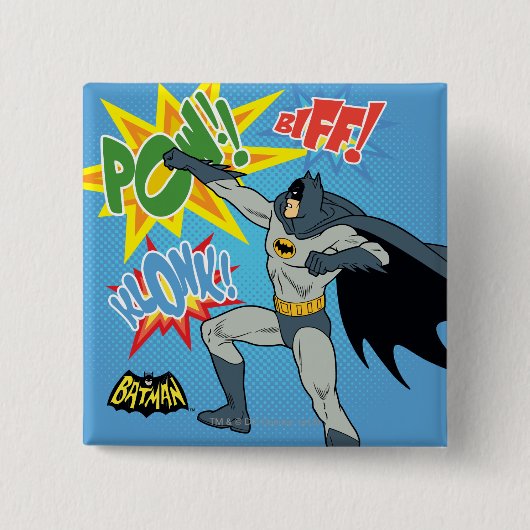 Batman Punching Graphic Button (Vorderseite)