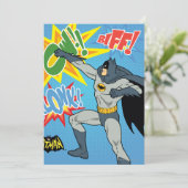 Batman Punching Graphic Einladung (Stehend Vorderseite)