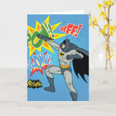 Batman Punching Graphic Karte (Gelbe Blume)