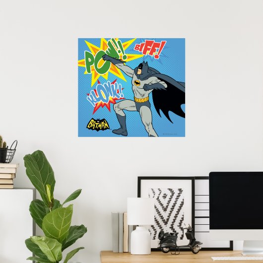 Batman Punching Graphic Poster (Heimbüro)