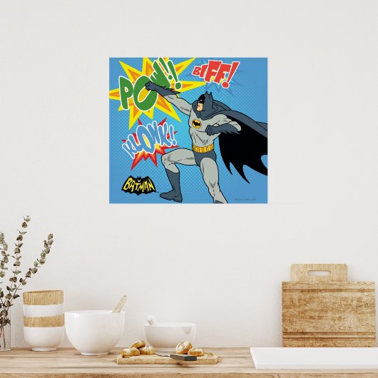 Batman Punching Graphic Poster (Küche)