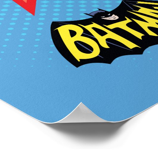 Batman Punching Graphic Poster (Ecke)