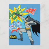 Batman Punching Graphic Postkarte (Vorderseite)