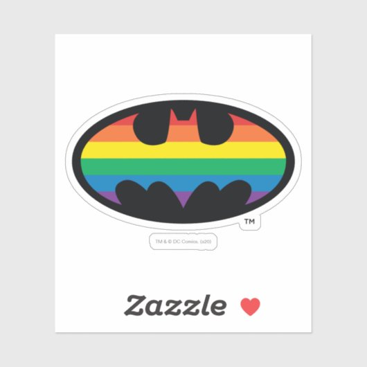 Batman Rainbow-Logo Aufkleber (Blatt)