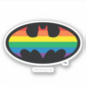 Batman Rainbow-Logo Aufkleber (Vorderseite)