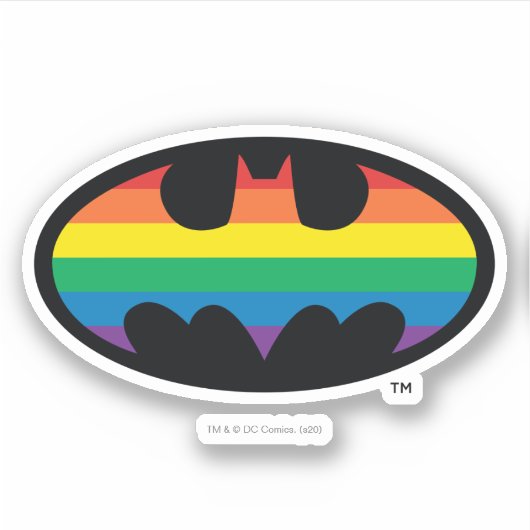Batman Rainbow-Logo Aufkleber (Vorderseite)