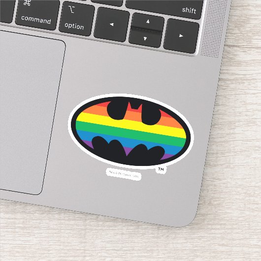 Batman Rainbow-Logo Aufkleber (Detail)