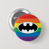 Batman Rainbow-Logo Button (Vorne & Hinten)