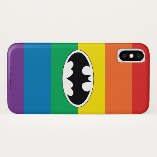 Batman Rainbow-Logo Case-Mate iPhone Hülle (Rückseite (Horizontal))