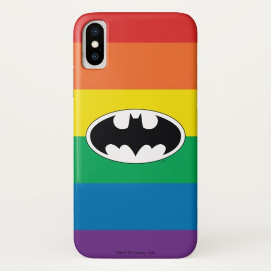 Batman Rainbow-Logo Case-Mate iPhone Hülle (Rückseite)